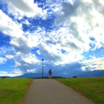 スカイパークを一周し健康に気を使う